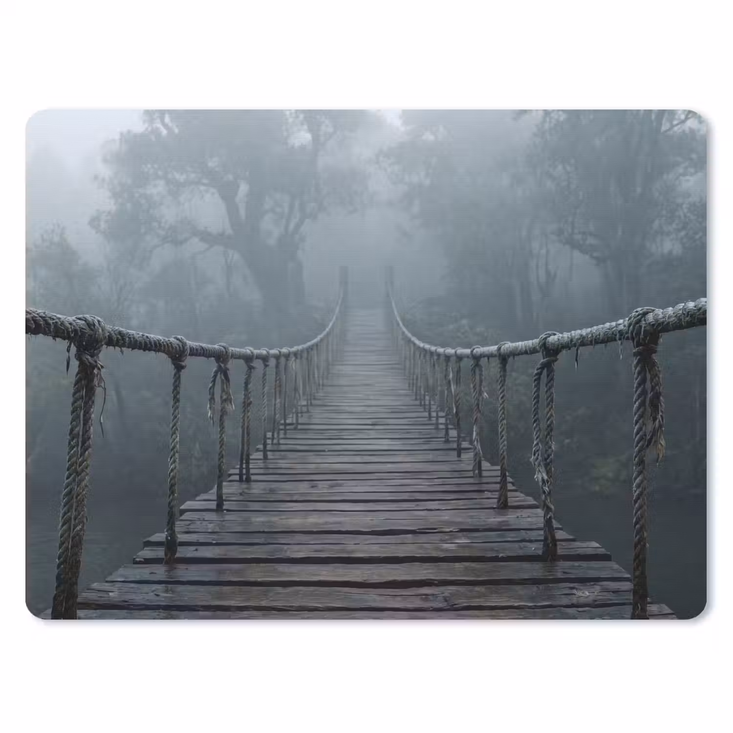 Brug - Jungle - Mist - Natuur muismat rubber klein -3d