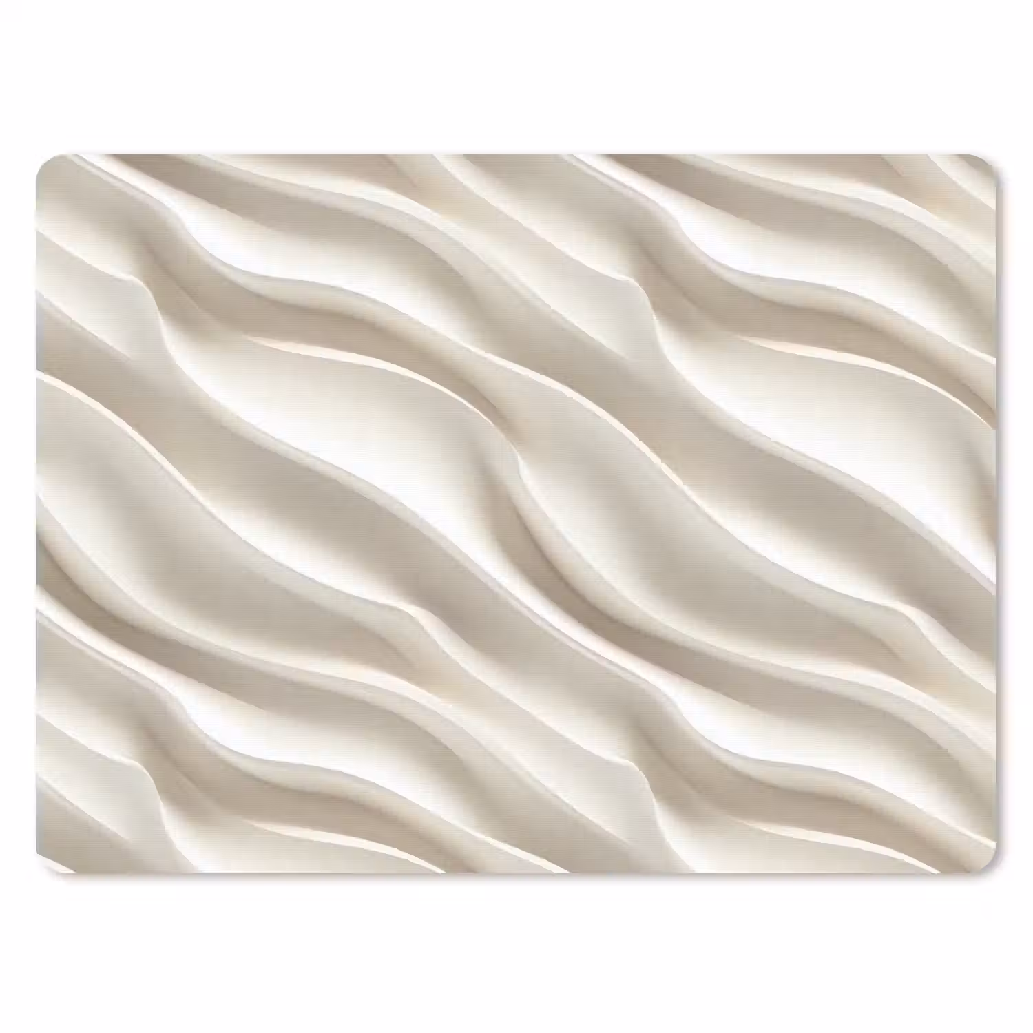 Diagonaal - Golven - Crème muismat rubber klein 262 -3d