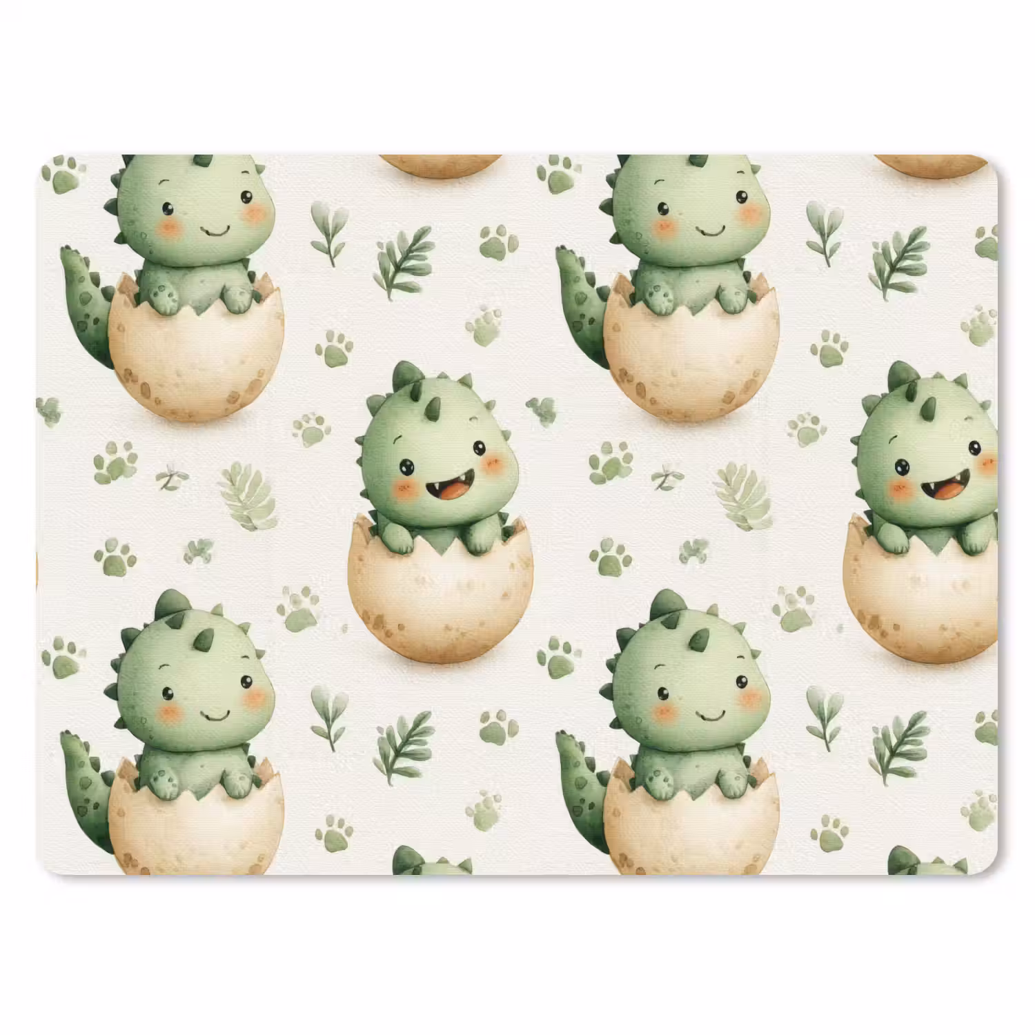 Dino - Eieren - Groen muismat rubber klein 262 -3d