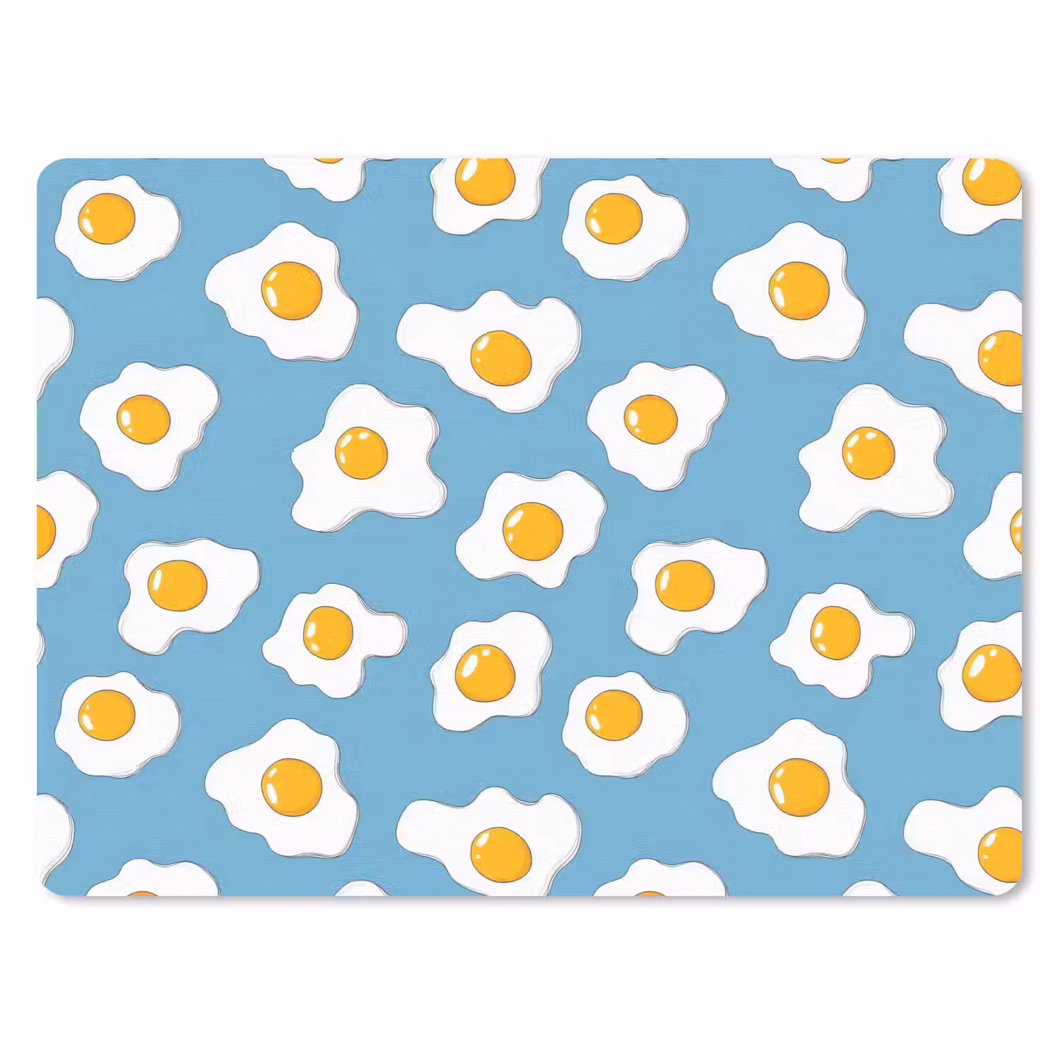 Eieren - Dooiers - Blauw muismat rubber klein 262 -3d
