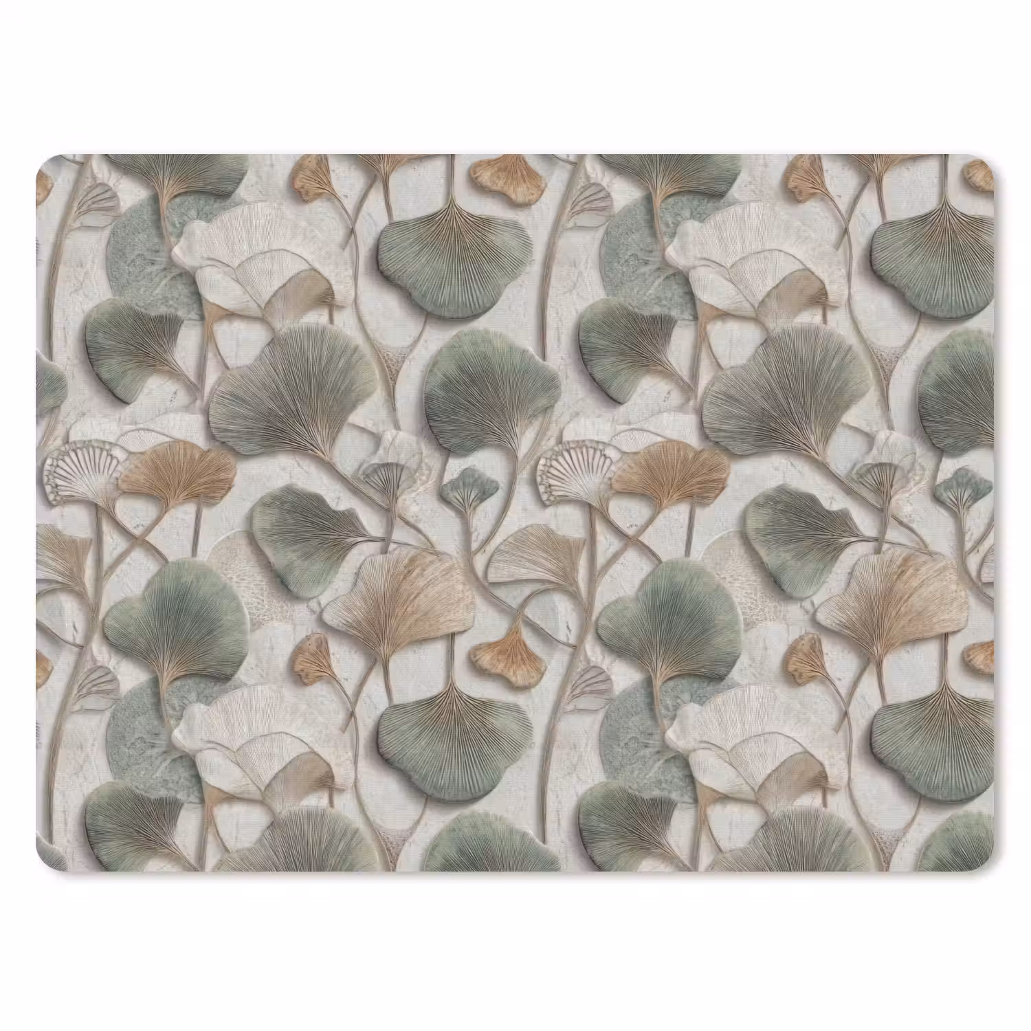 Elegant - Bladeren - Groen muismat rubber klein 262 -3d