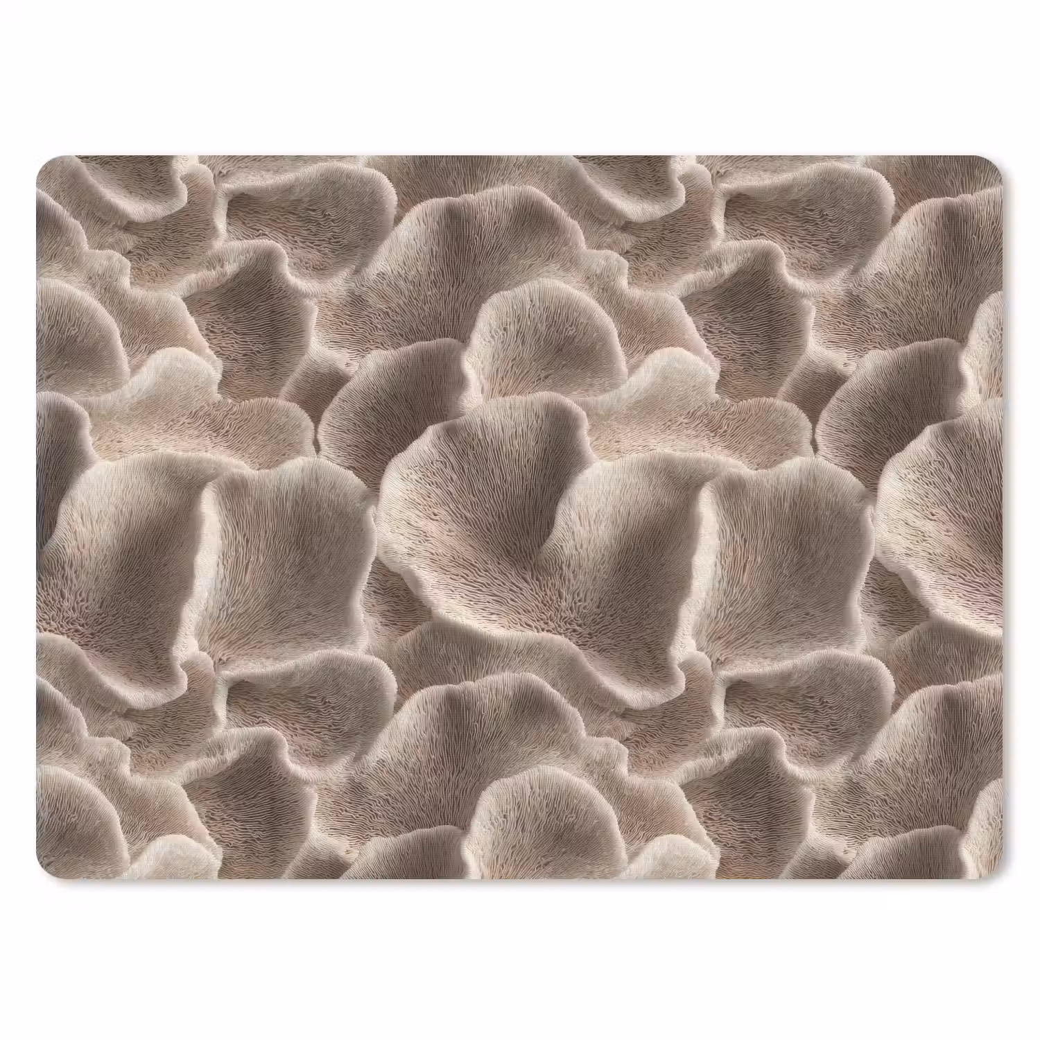 Waaiervorm - Beige - Vezel textuur muismat rubber klein 262 -3d