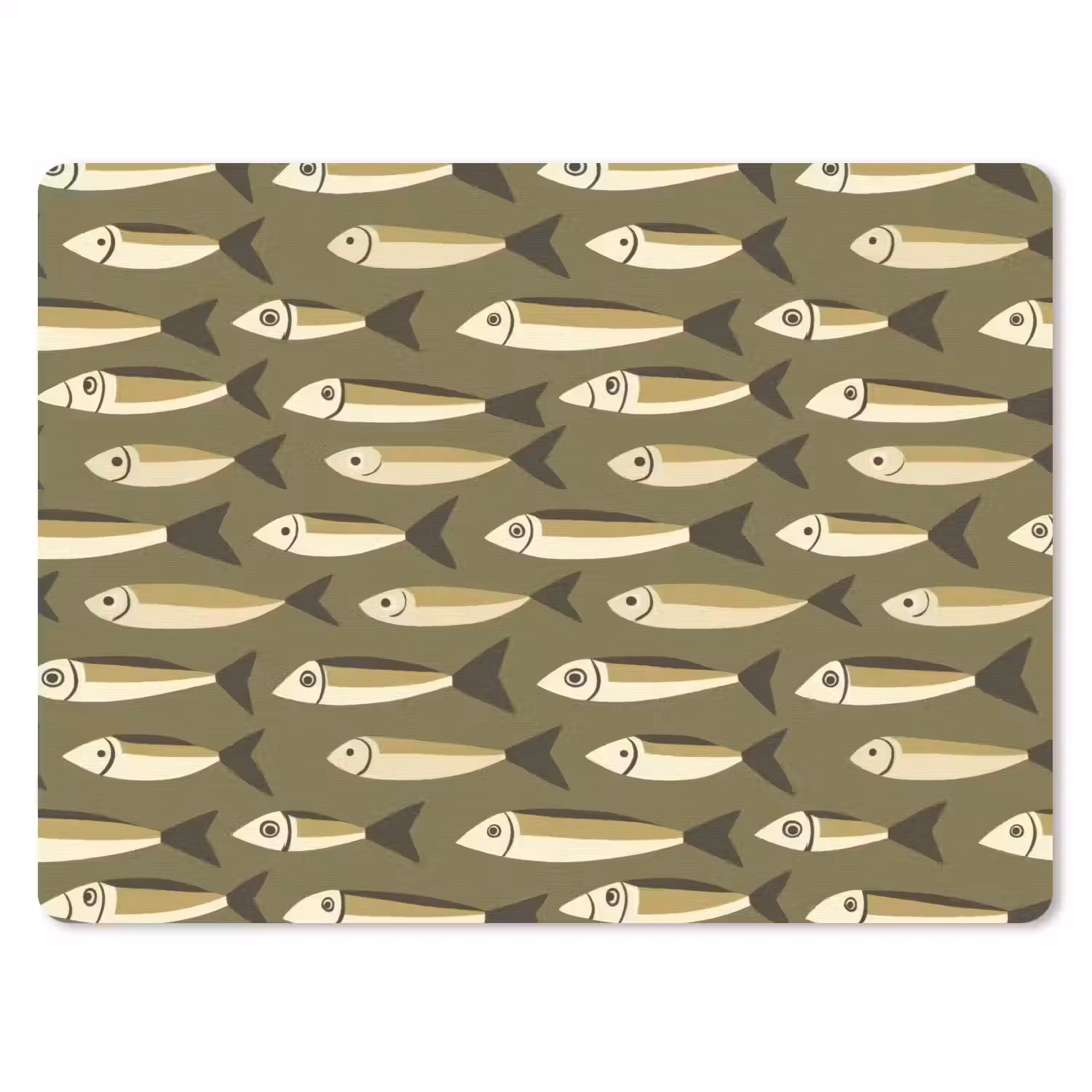 Vis - Patroon - Groen muismat rubber klein 262 -3d