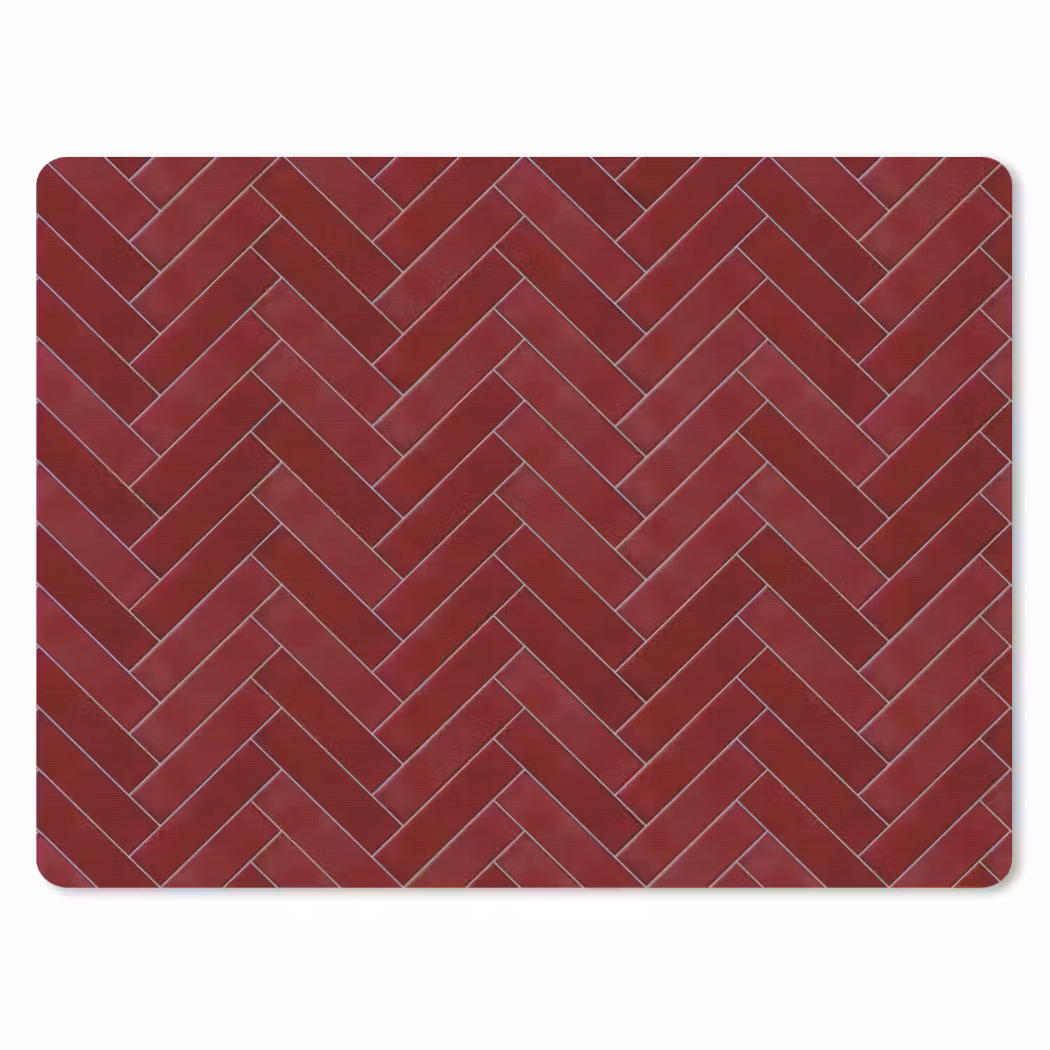 Visgraat - Wandtegel - Bordeaux - Rood muismat rubber klein 262 -3d