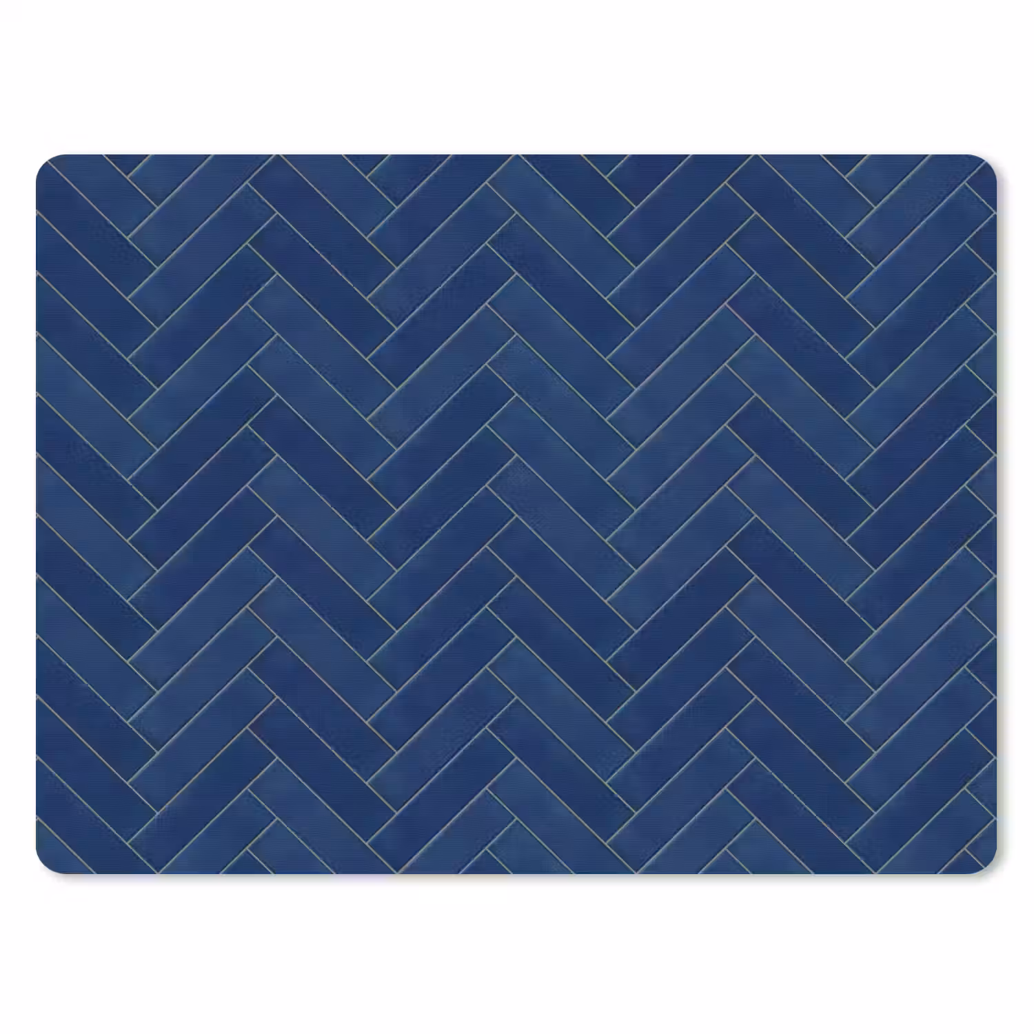 Visgraat - Wandtegel - Donkerblauw - Navy Blue muismat rubber klein 262 -3d