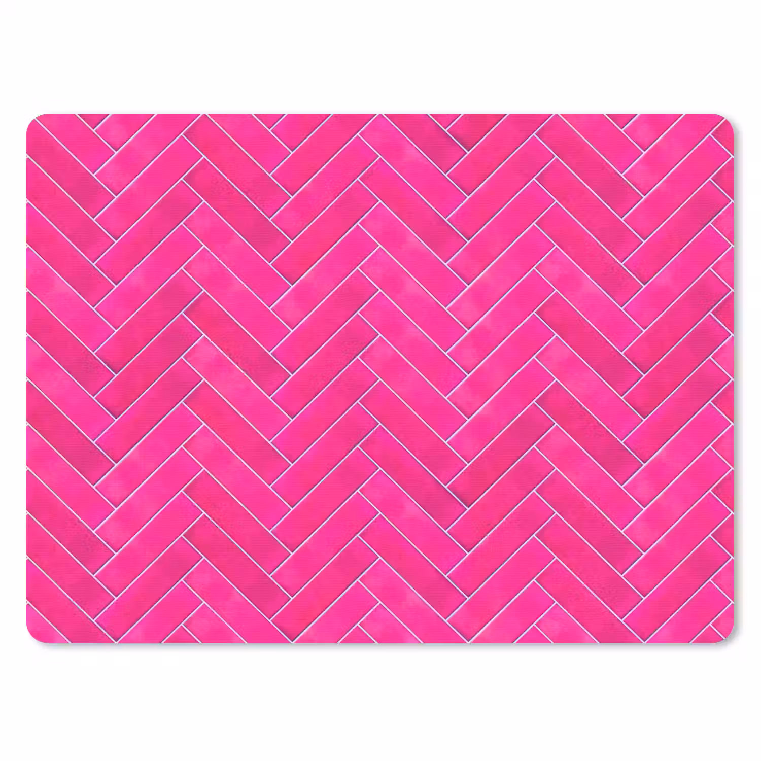 Visgraat - Wandtegel - Fuchsia - Roze muismat rubber klein 262 -3d