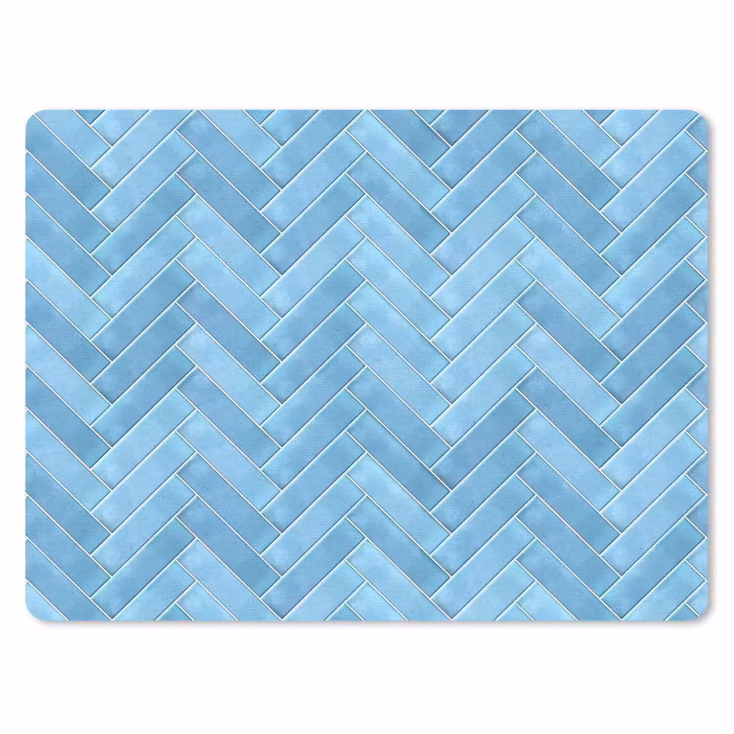 Visgraat - Wandtegel - Lichtblauw muismat rubber klein 262 -3d