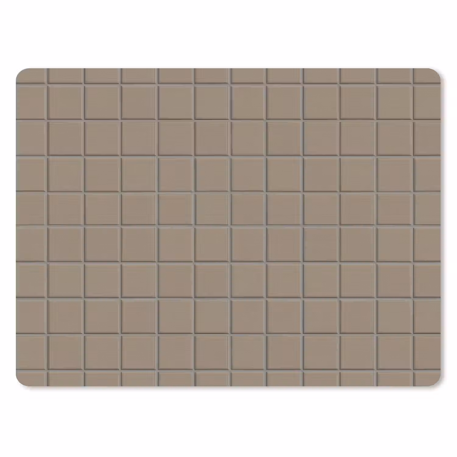 Tegel - Patroon - Taupe muismat rubber klein 262 -3d