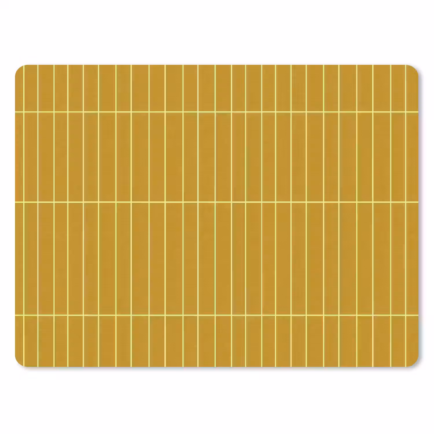 Tegels - Verticaal - Mosterdgeel muismat rubber klein 262 -3d