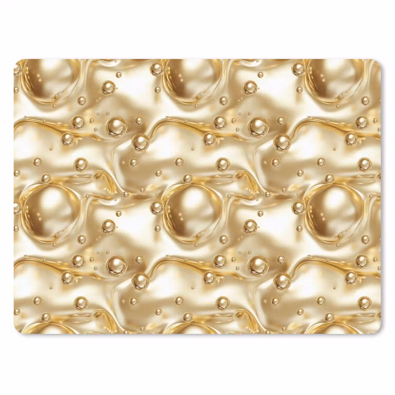 Vloeibaar - Druppels - Goud muismat rubber klein 262 -3d