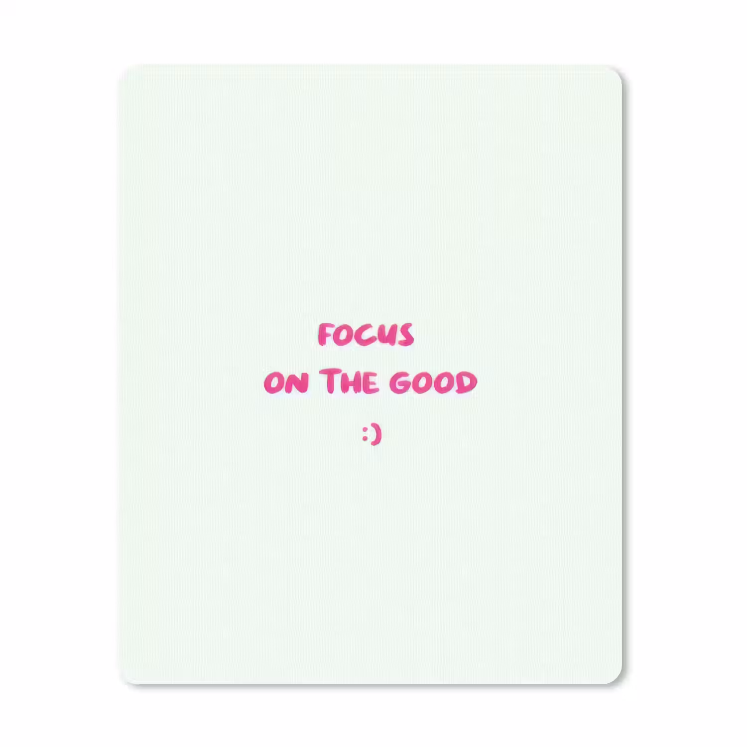 Focus - Beige - Roze - Smiley muismat rubber klein -3d
