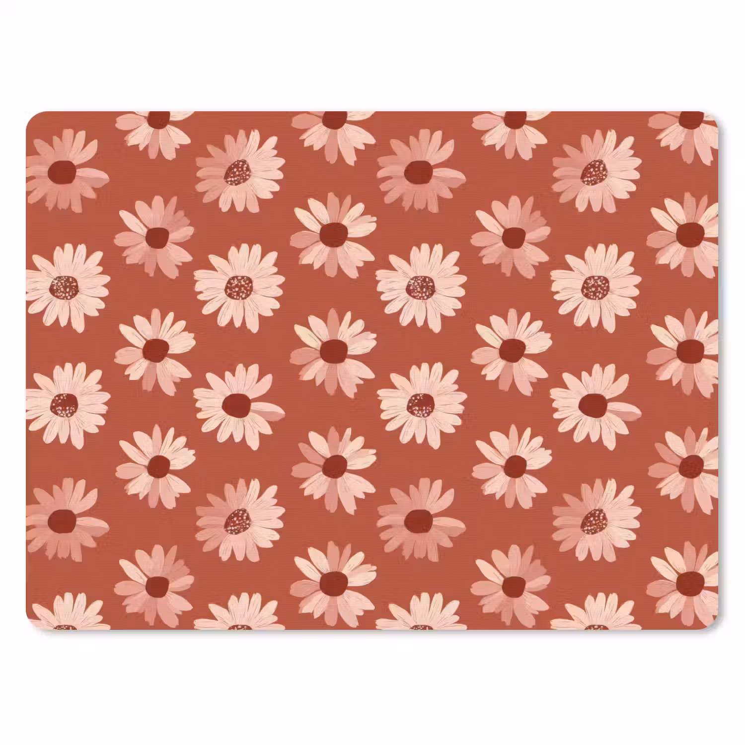 Madelief - Retro - Terracotta muismat rubber klein 262 -3d