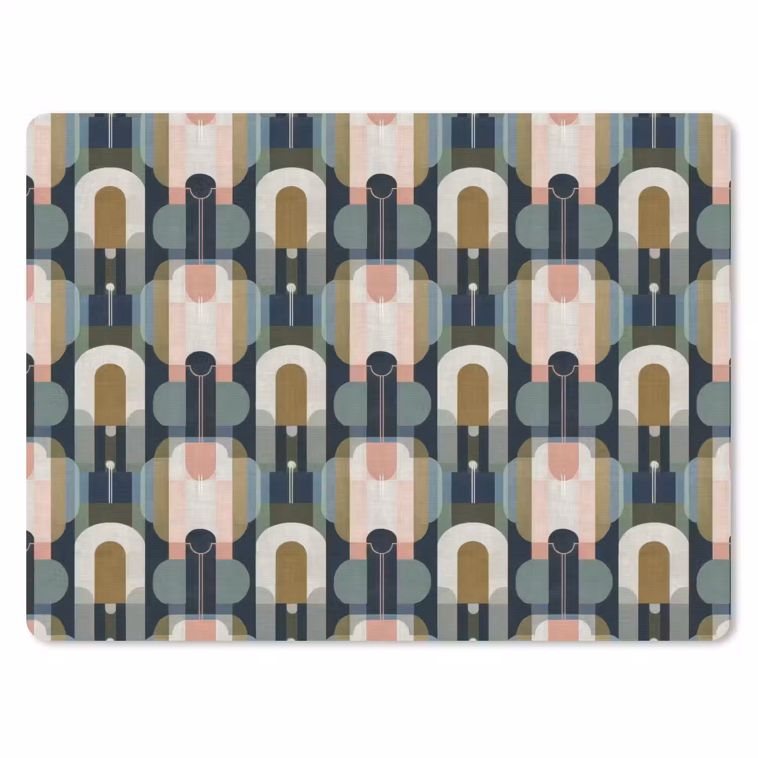 Geografisch - Modern - Kleurrijk muismat rubber klein 262 -3d