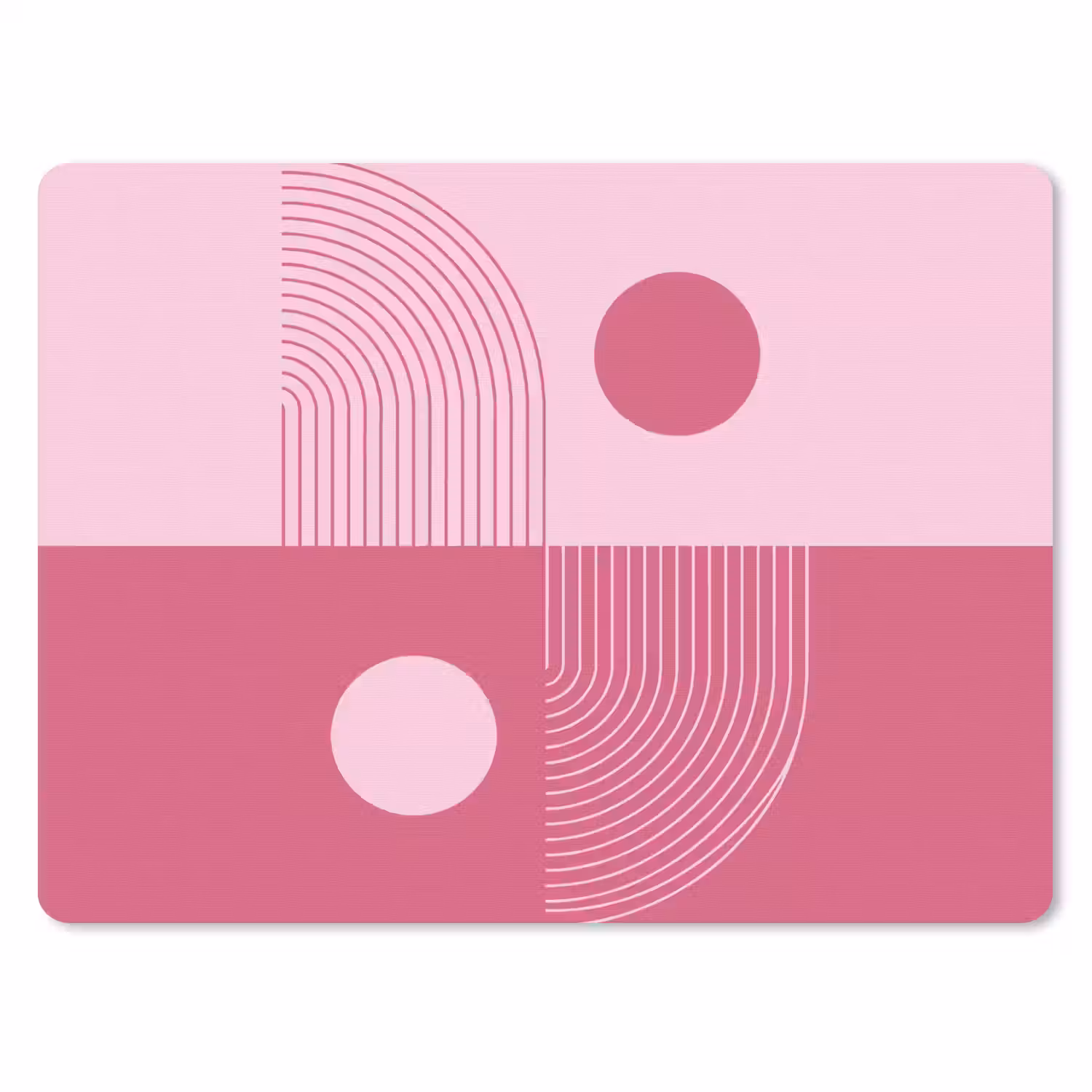 Geometrie - Patroon - Abstract - Roze - Modern muismat rubber klein -3d