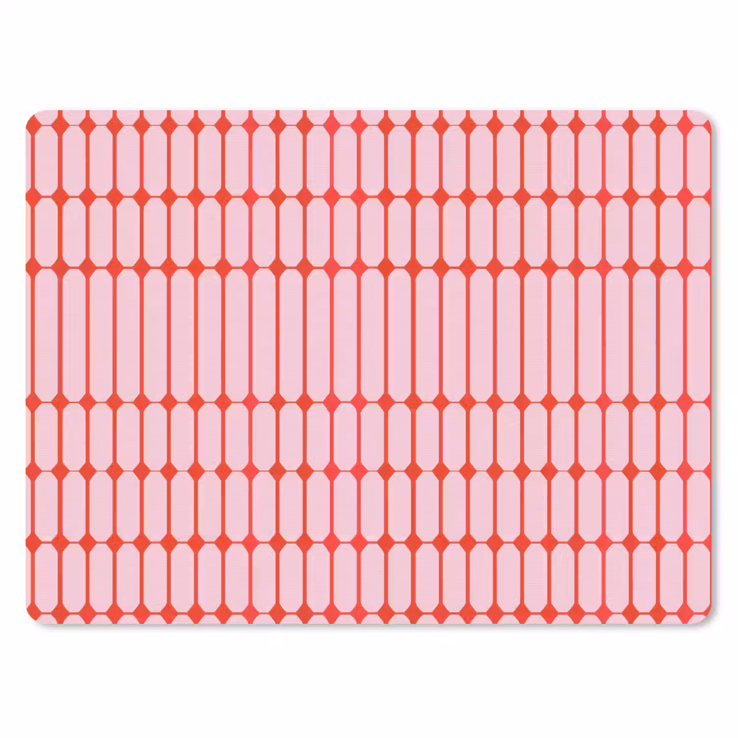 Geometrisch - Minimalistisch - Rood - Roze muismat rubber klein 262 -3d