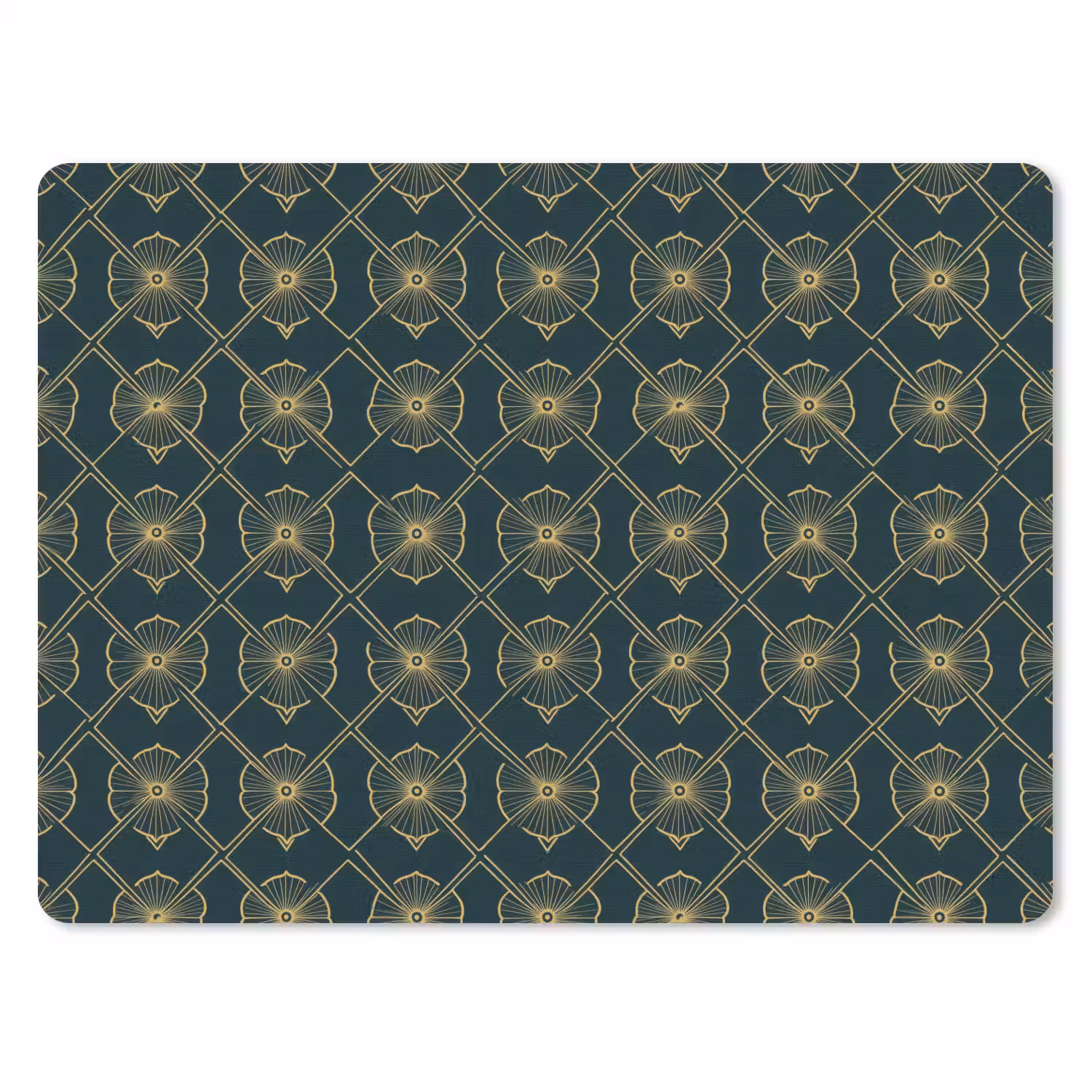 Geometrisch - Elegant - Groen muismat rubber klein 262 -3d