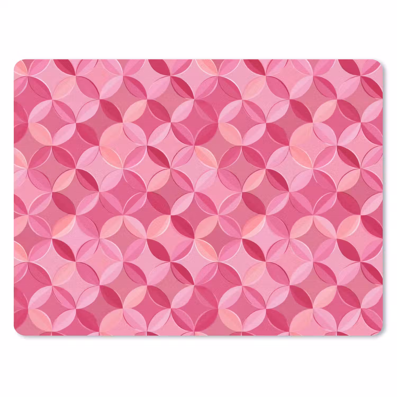 Geometrisch - Mozaïek - Modern - Roze muismat rubber klein 262 -3d