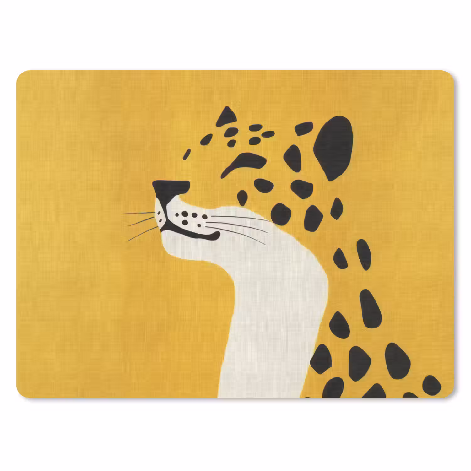 Cheetah - Illustratie - Geel muismat rubber klein -3d