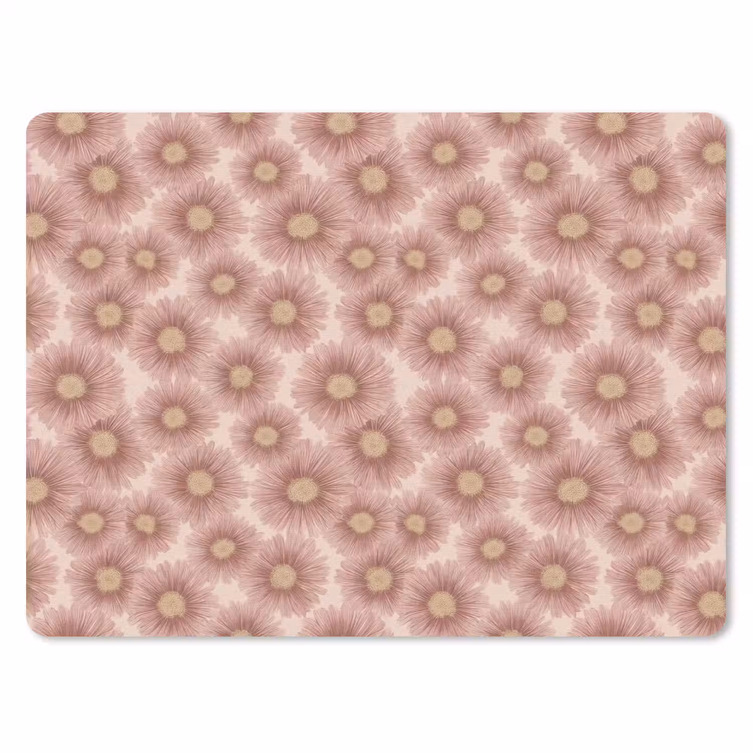 Gerbera - Bloemen - Roze muismat rubber klein 262 -3d