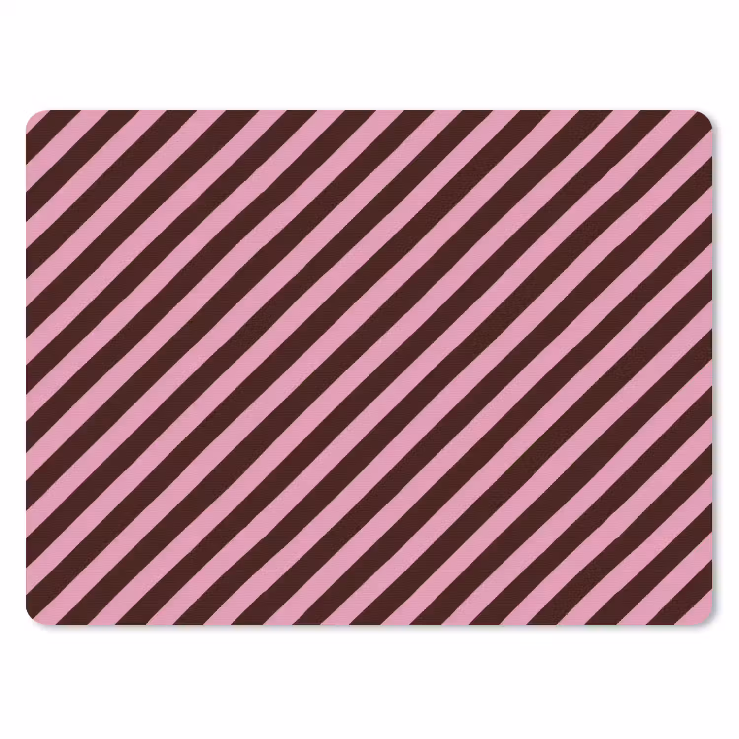 Strepen - Roze - Bruin muismat rubber klein 262 -3d