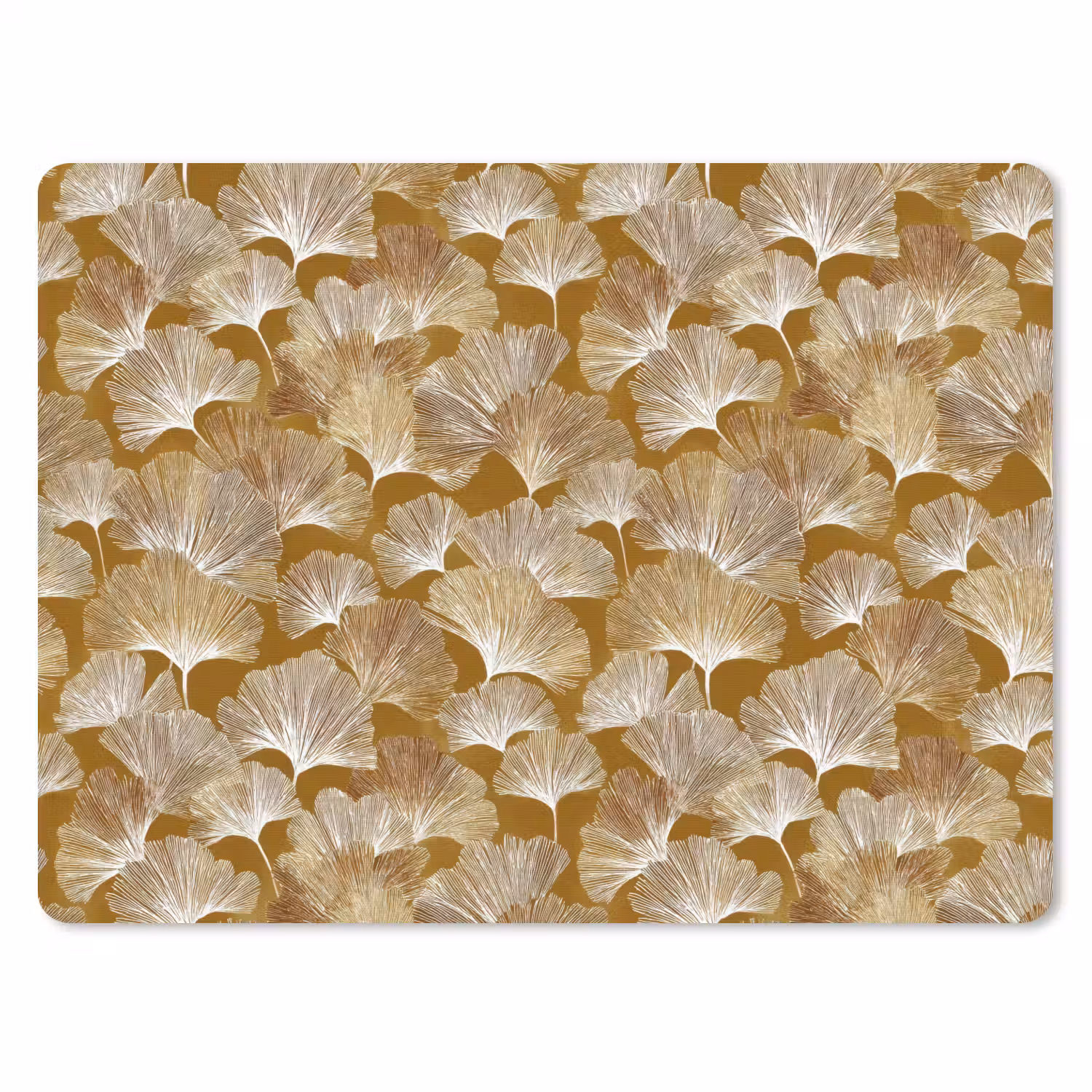 Ginkgo - Bladeren - Goud muismat rubber klein 262 -3d