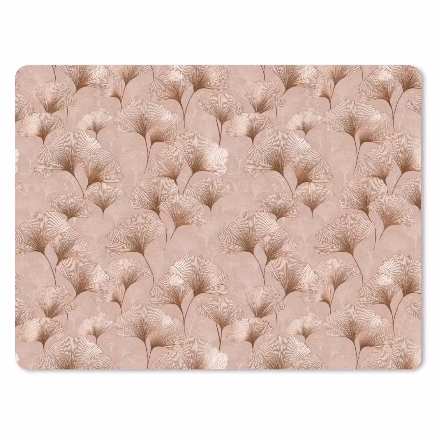 Ginkgo - Patroon - Roze muismat rubber klein 262 -3d
