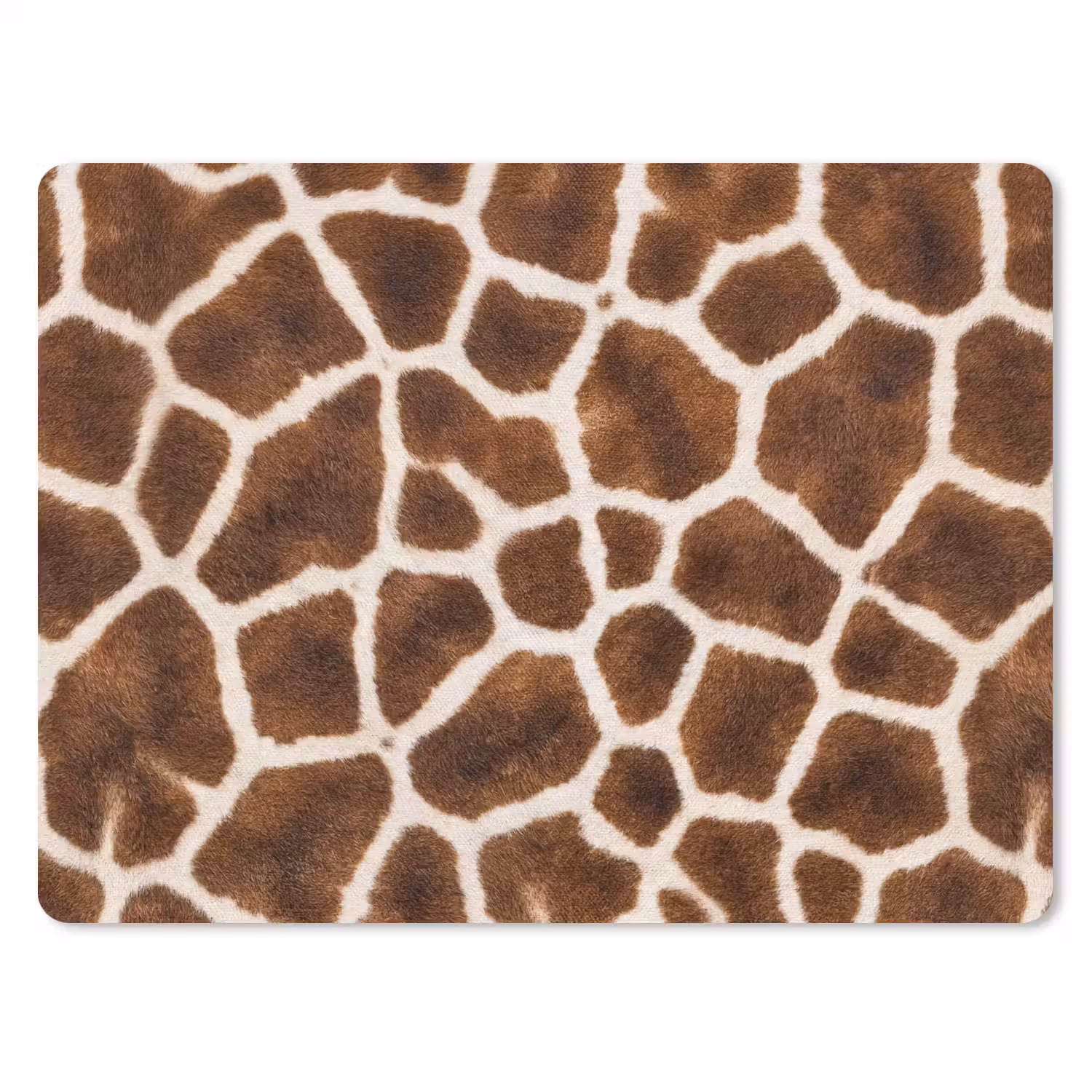 Giraf - Vacht - Klassiek - Bruin muismat rubber klein -3d