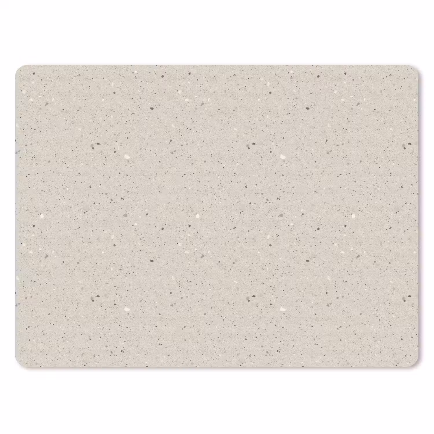 Lichtbeige - Terrazzo - Grijs muismat rubber klein 262 -3d