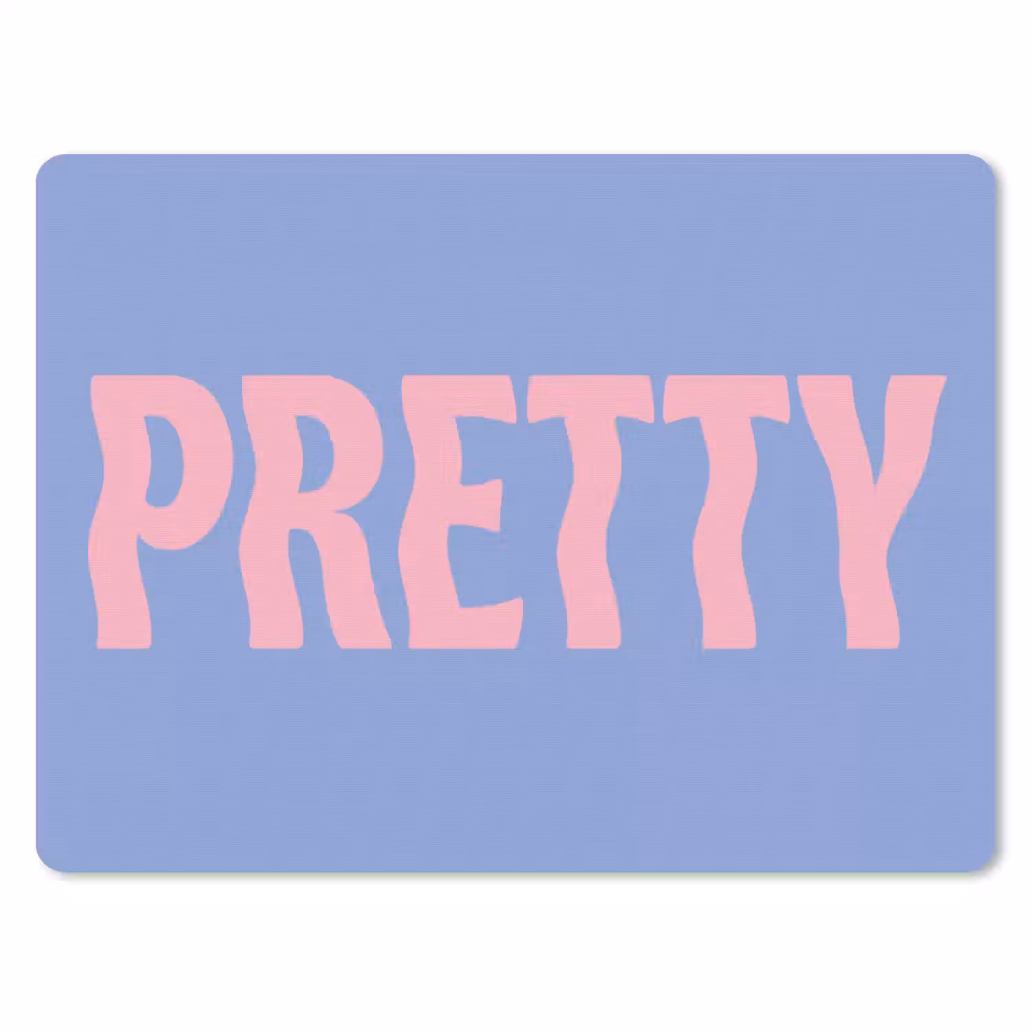 Pretty - Roze - Blauw - Golvend muismat rubber klein -3d