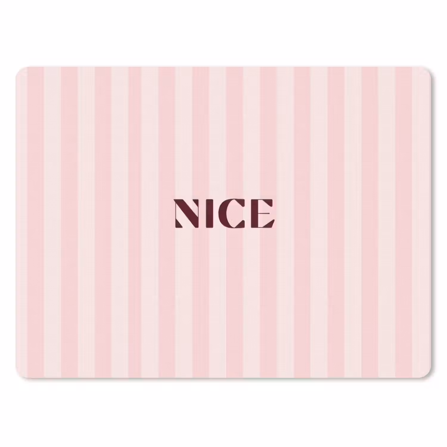 Nice - Strepen - Roze muismat rubber klein -3d