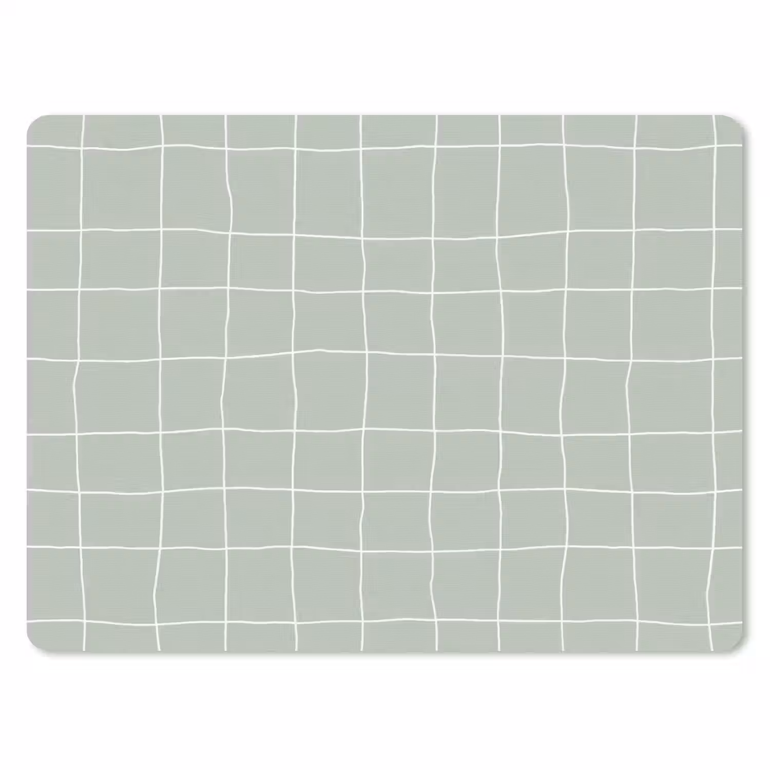 Ruitpatroon - Golvend - Groen muismat rubber klein 262 -3d