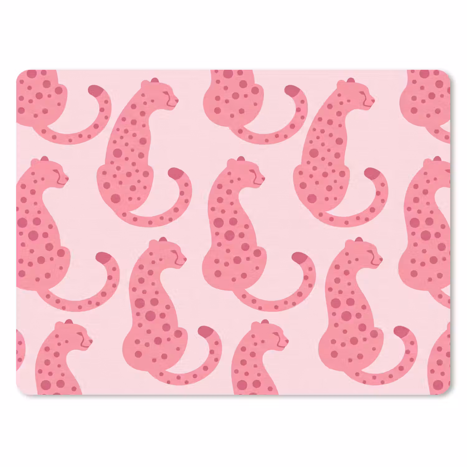 Kat - Gevlekt - Dieren - Patroon - Roze muismat rubber klein -3d