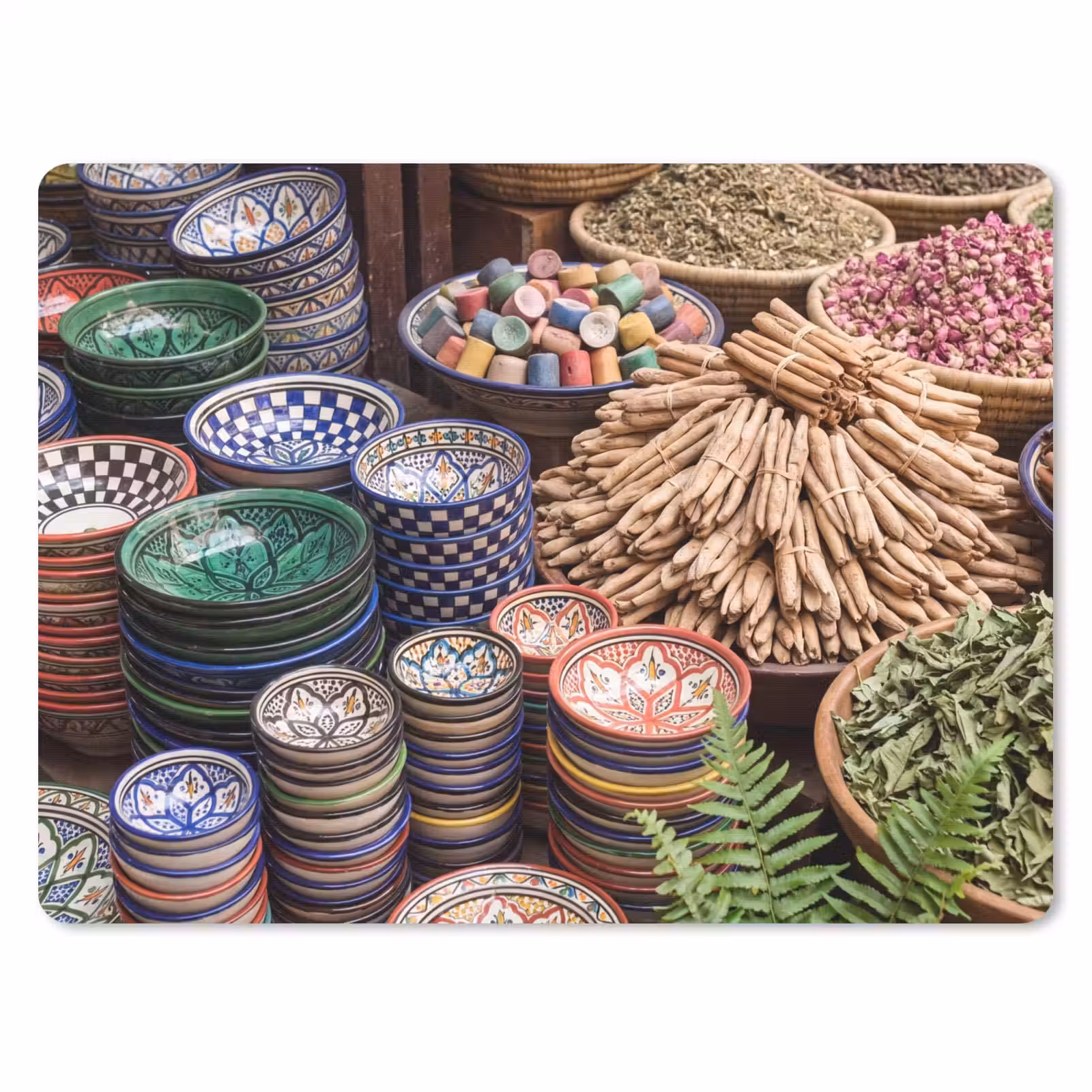 Mauspad - Keramik – Orientalisch – Farbenfroh - Aardewerk - Oosters - Kleurrijk muismat rubber klein