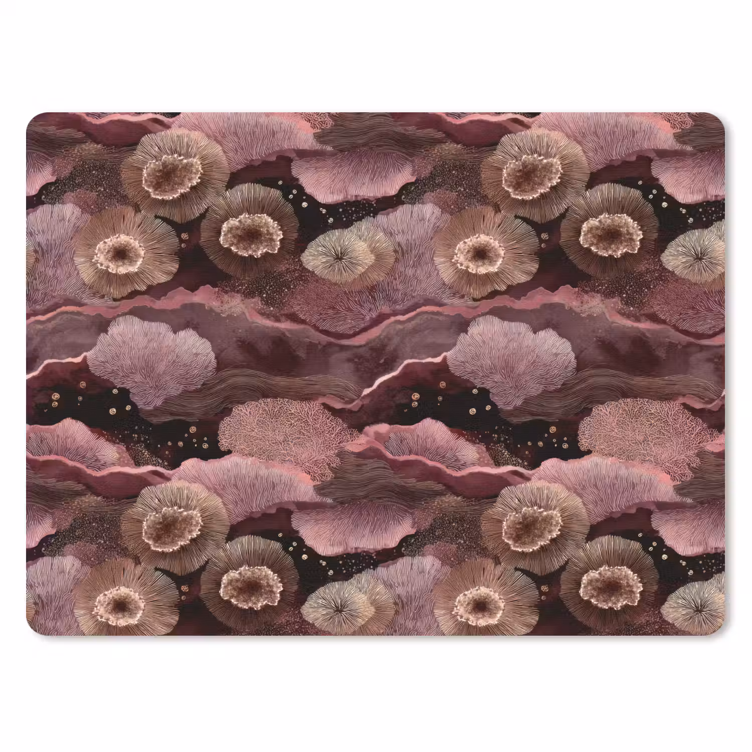 Koraal - Organisch - Roze muismat rubber klein 262 -3d