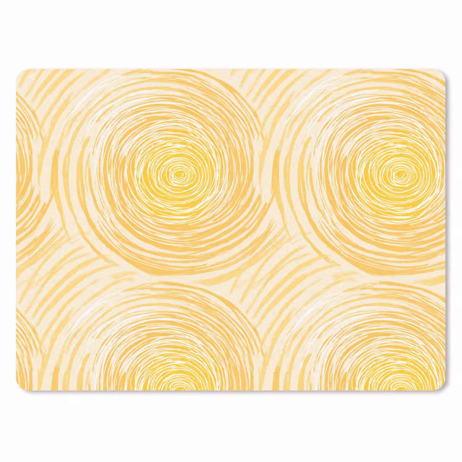 Cirkels - Abstract - Artistiek - Geel muismat rubber klein 262 -3d