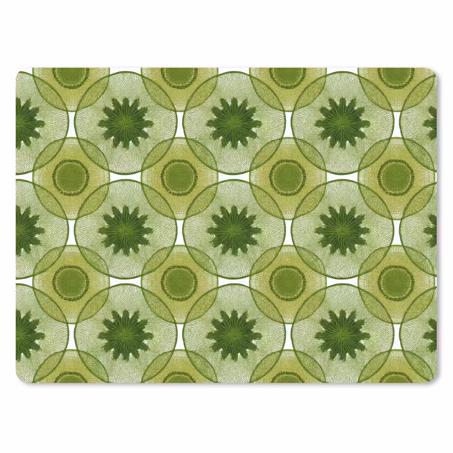 Cirkels - Patroon - Groen muismat rubber klein 262 -3d