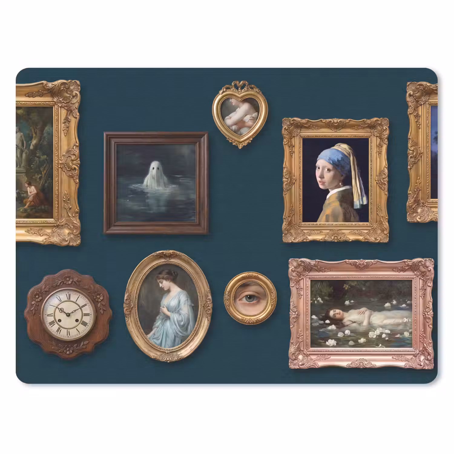 Kunst - Schilderijen - Decoratie - Klassiek - Groen muismat rubber klein -3d