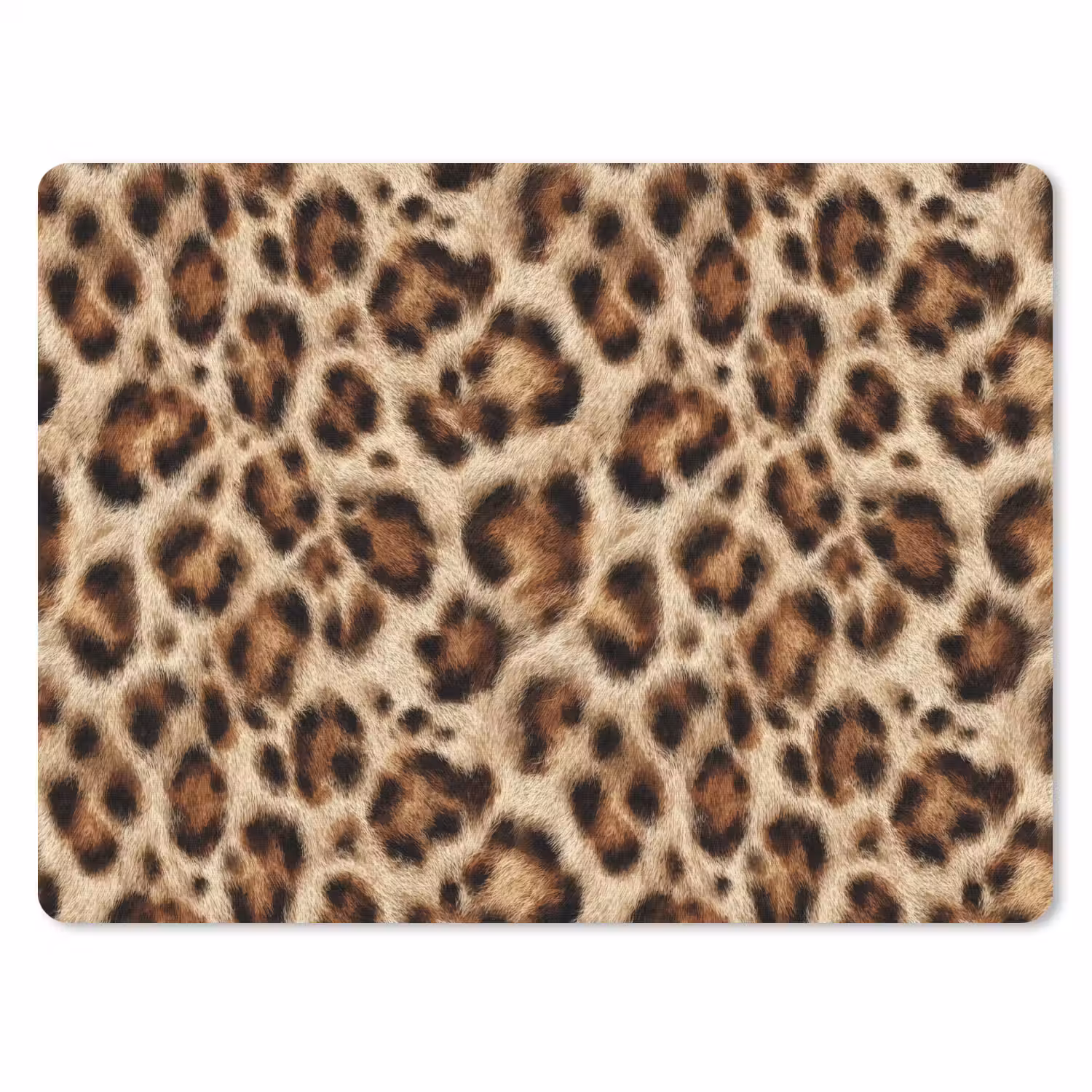 Luipaard - Vacht - Bruin muismat rubber klein 262 -3d