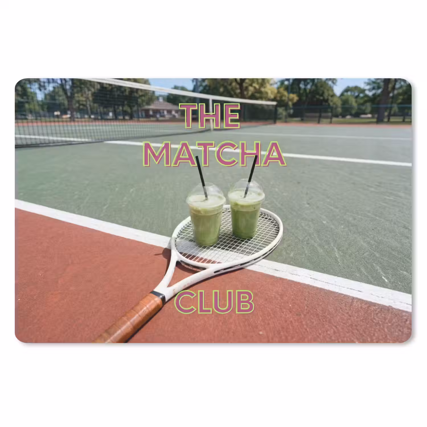 Matcha Club - Tennis - Matcha muismat rubber klein -3d