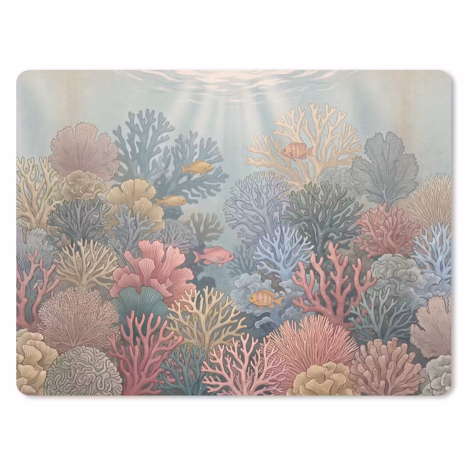 Zee - Koraal - Vis - Natuur - Kleurrijk muismat rubber klein -3d