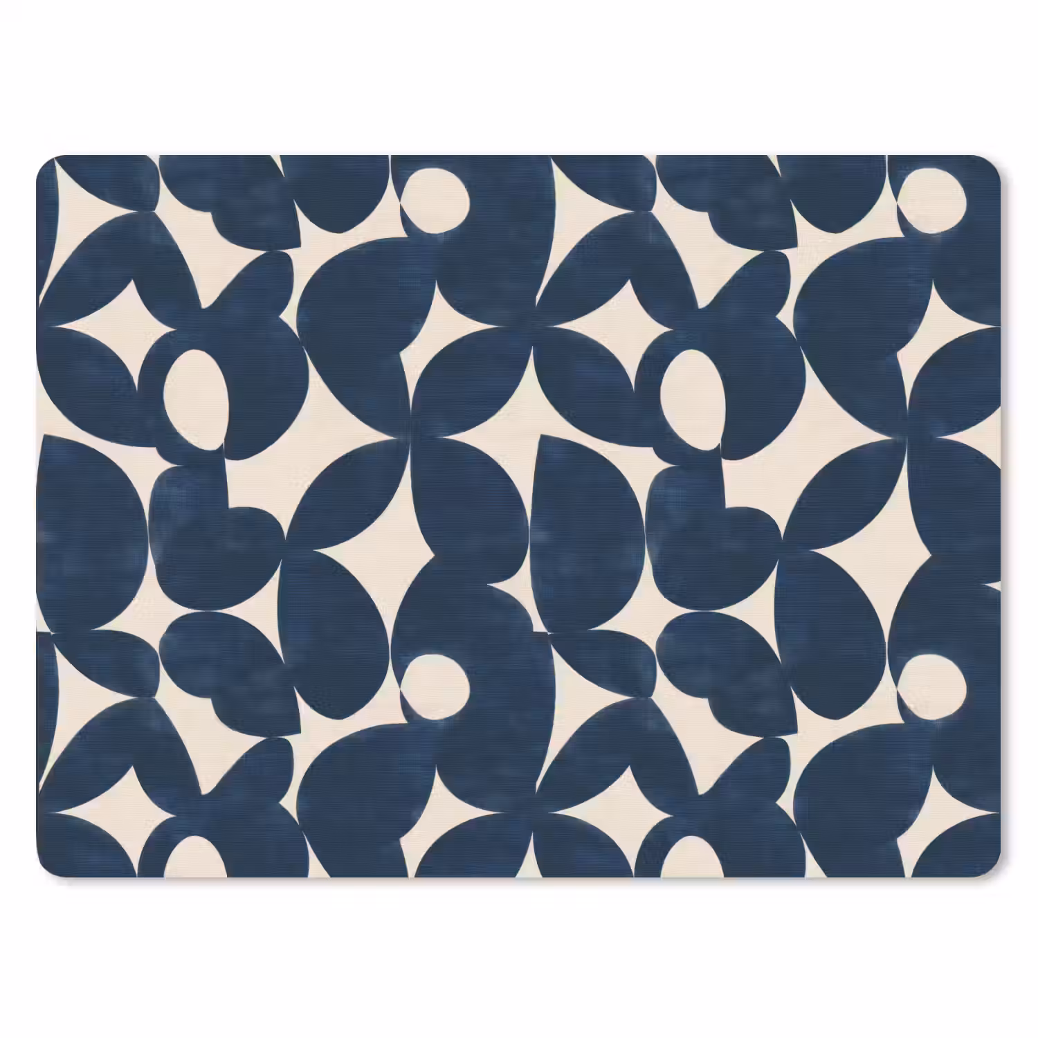 Modern - Geometrisch - Blauw muismat rubber klein 262 -3d