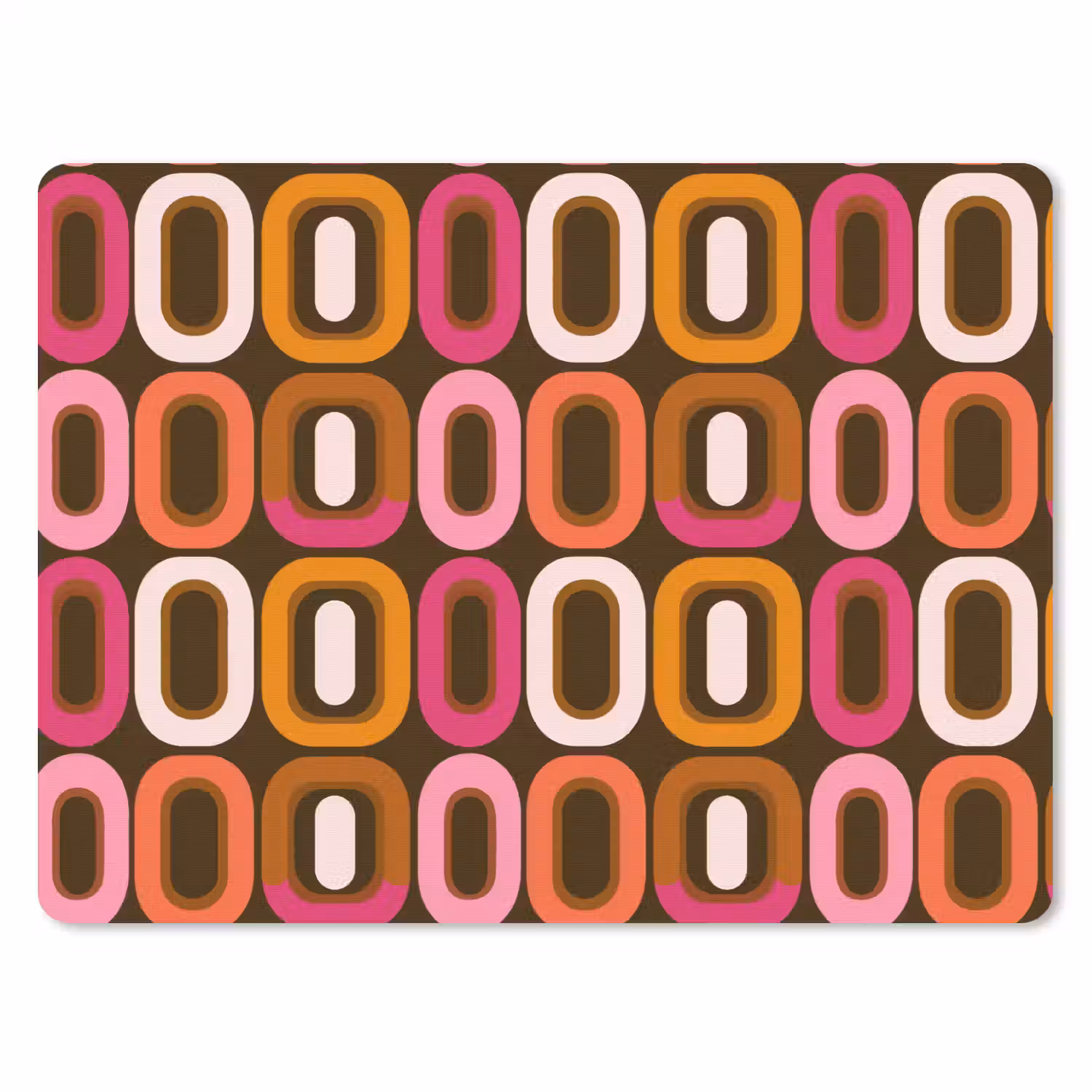 Modern - Retro - Kleurrijk muismat rubber klein 262 -3d