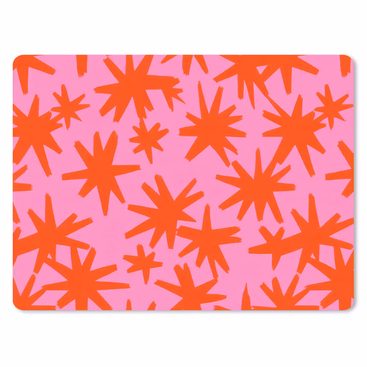 Modern - Sterren - Roze muismat rubber klein 262 -3d