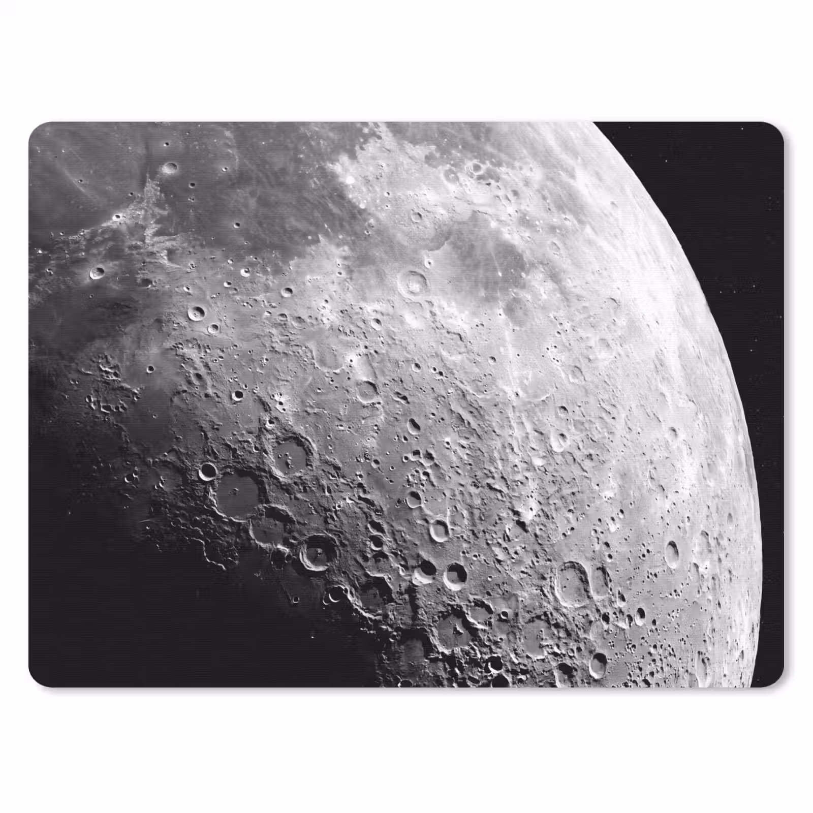 Mauspad - Mond – Krater – Weltraum - Maan - Kraters - Ruimte muismat rubber klein