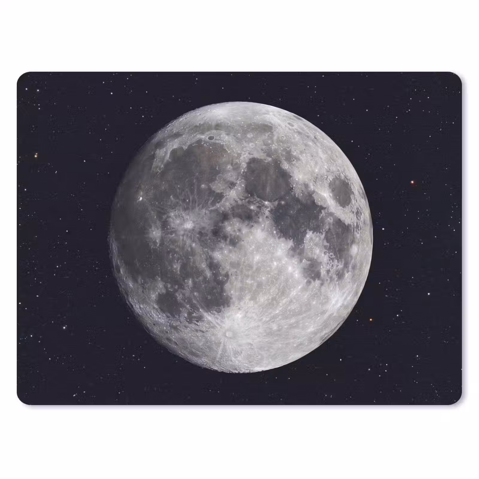 Mauspad - Mond – Sterne – Weltraum - Maan - Sterren - Ruimte muismat rubber klein