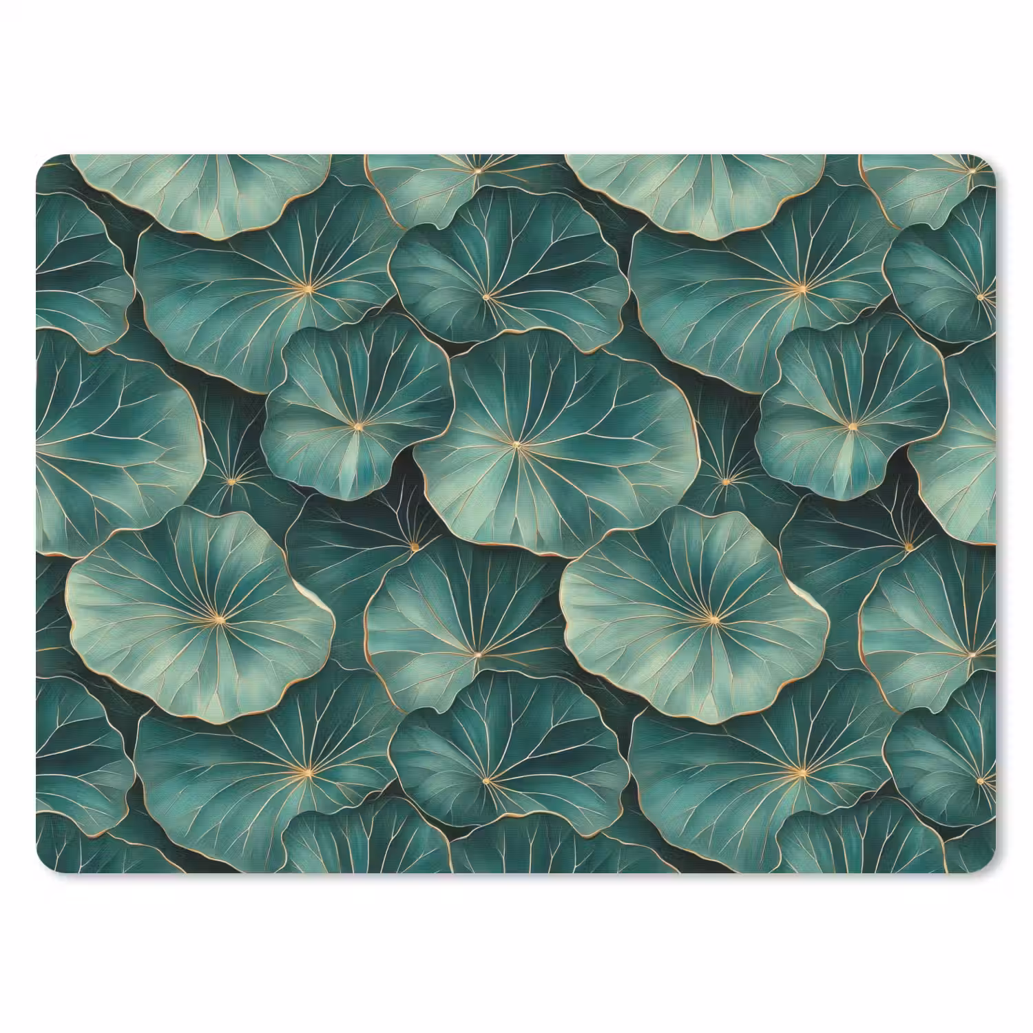 Patroon - Bladeren - Groen muismat rubber klein 262 -3d