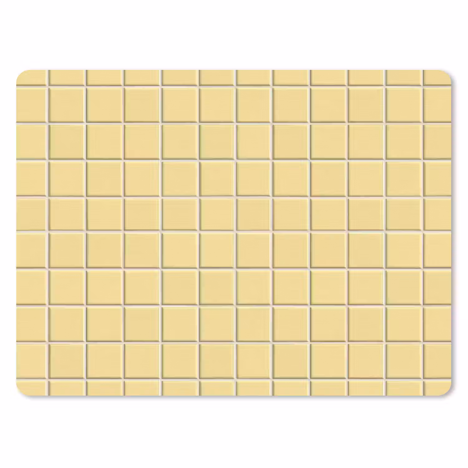 Patroon - Tegels - Geel muismat rubber klein 262 -3d