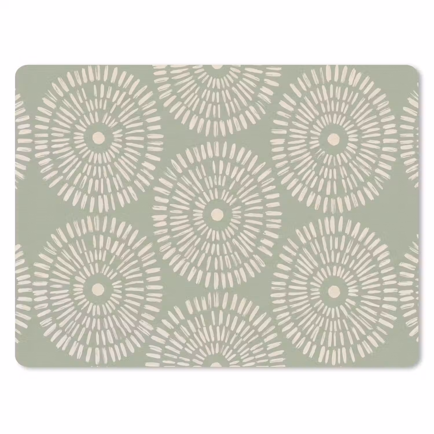 Patroon - Cirkels - Abstract - Modern - Groen muismat rubber klein -3d