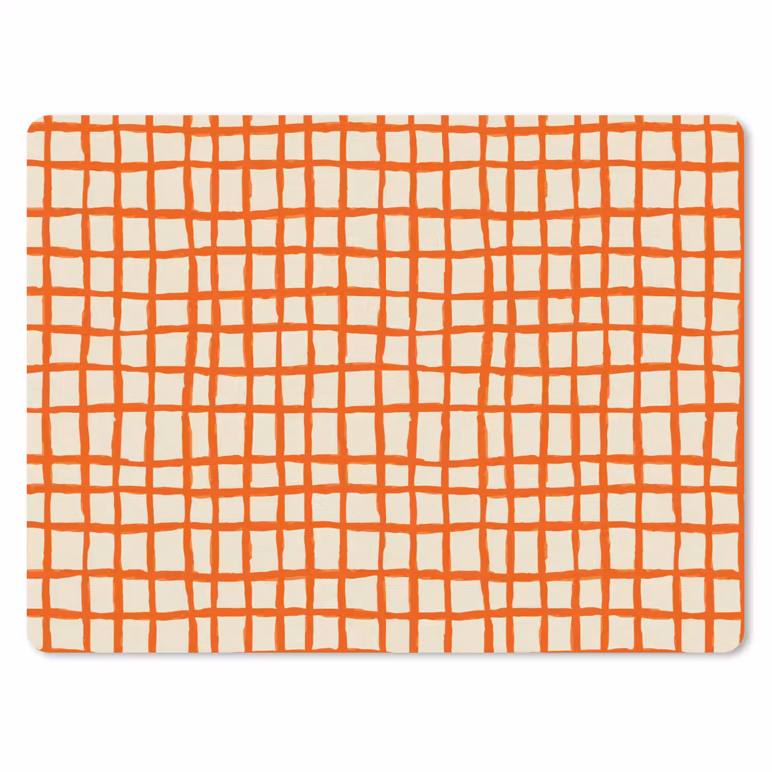 Patroon - Lijnen - Oranje muismat rubber klein 262 -3d