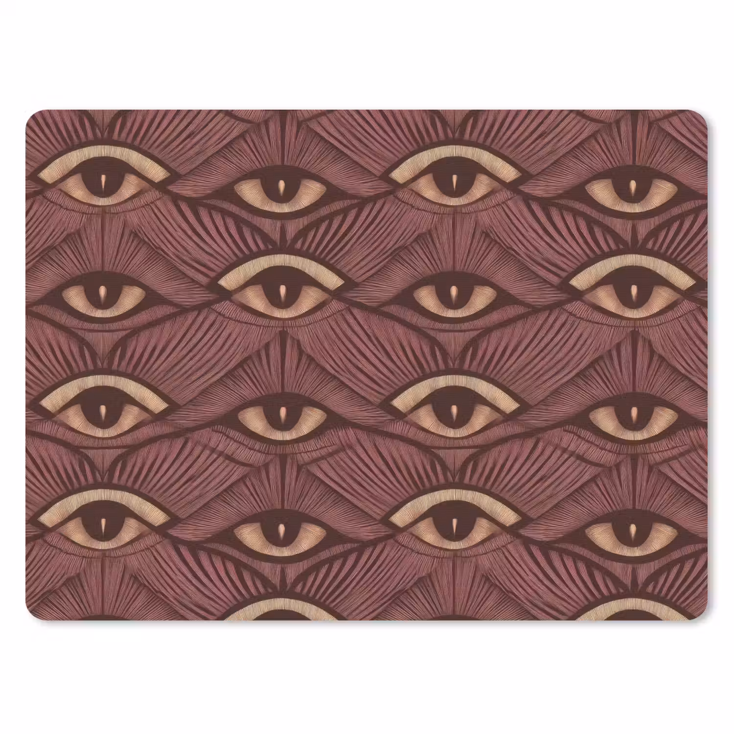 Mystiek - Ogen - Bruin muismat rubber klein 262 -3d